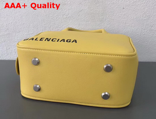 Balenciaga Triangle Square XS Yellow Calfskin Replica