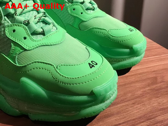 Balenciaga Triple S Clear Sole Trainers in Green Replica