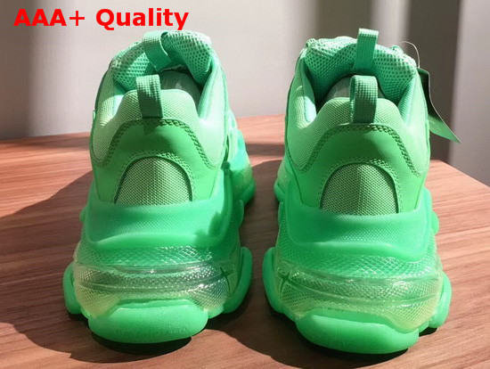 Balenciaga Triple S Clear Sole Trainers in Green Replica