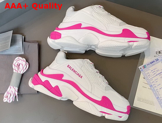 Balenciaga Triple S Sneaker Fluo Pink White Replica