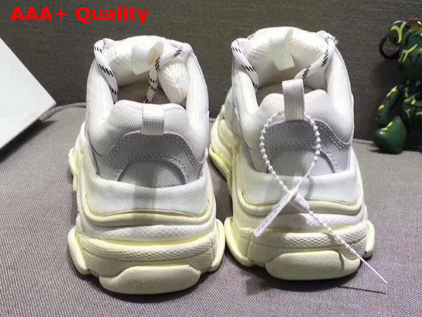 Balenciaga Triple S Trainer in White Oversize Multimaterial Sneakers with Quilted Effect Replica