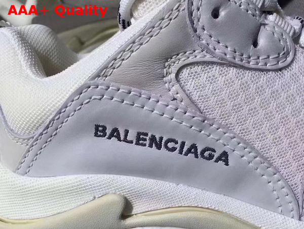 Balenciaga Triple S Trainer in White Oversize Multimaterial Sneakers with Quilted Effect Replica