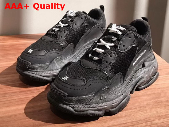 Balenciaga Triple S Trainers in Black Replica