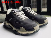 Balenciaga Triple S Trainers with Quilted Effect Black Replica