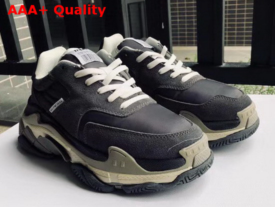 Balenciaga Triple S Trainers with Quilted Effect Black Replica