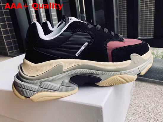 Balenciaga Triple S Trainers with Quilted Effect Black and Red Replica