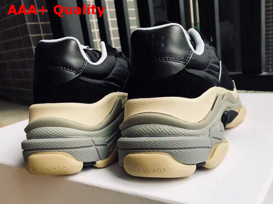 Balenciaga Triple S Trainers with Quilted Effect Black and Red Replica