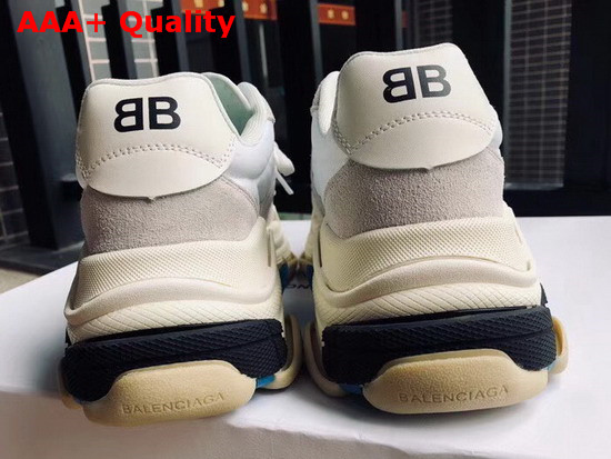 Balenciaga Triple S Trainers with Quilted Effect in Beige Replica