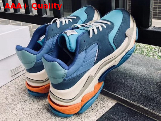 Balenciaga Triple S Trainers with Quilted Effect in Blue Replica