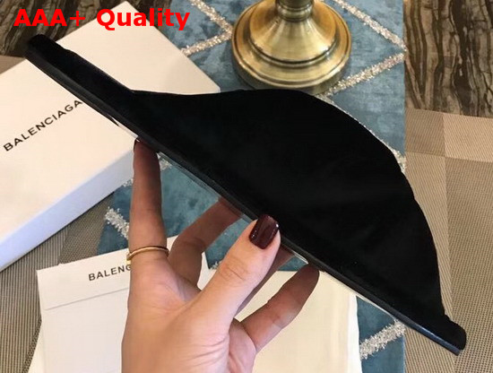 Balenciaga Velvet Mules in Black Replica