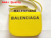 Balenciaga Ville Day Bag in Yellow Grained Calfskin Replica