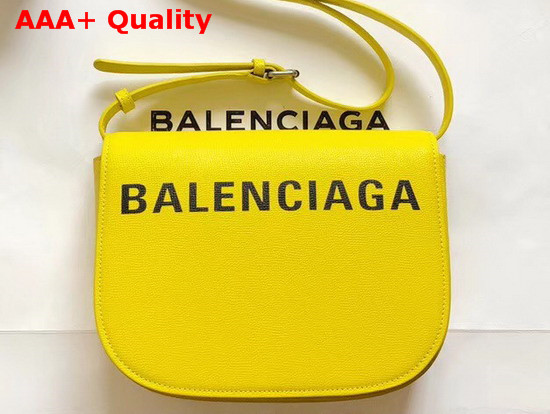 Balenciaga Ville Day Bag in Yellow Grained Calfskin Replica