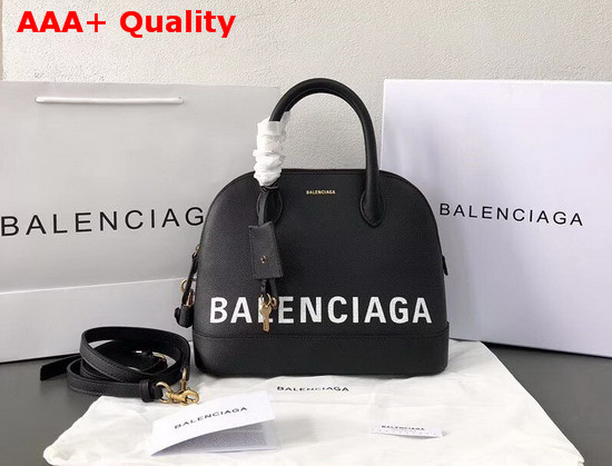 Balenciaga Ville Top Handle S Black Grained Calfskin Replica