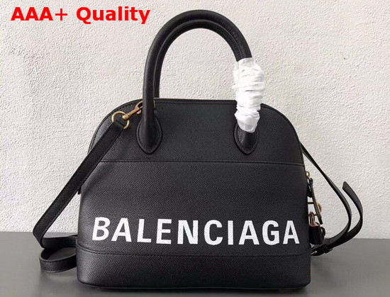 Balenciaga Ville Top Handle S Black Grained Calfskin Replica