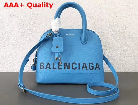 Balenciaga Ville Top Handle S Bleu Turquoise Grained Calfskin Replica