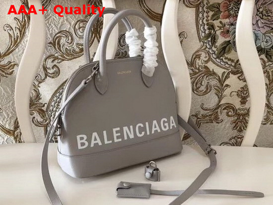 Balenciaga Ville Top Handle S Light Grey Calfskin Replica