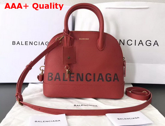 Balenciaga Ville Top Handle S Red Grained Calfskin Replica