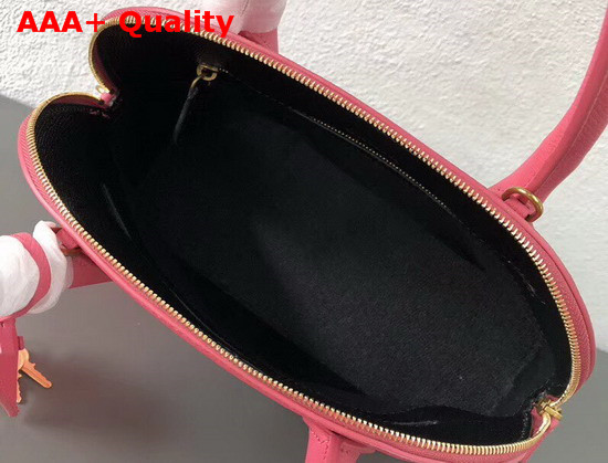 Balenciaga Ville Top Handle S Rose Bubble Grained Calfskin Replica