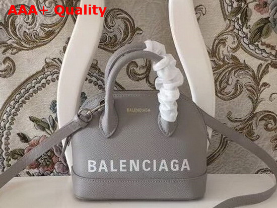 Balenciaga Ville Top Handle XXS Light Grey Calfskin Replica