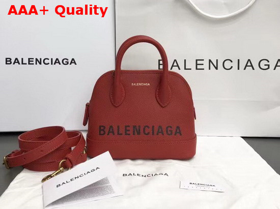 Balenciaga Ville Top Handle XXS Rough Coquelicot Replica