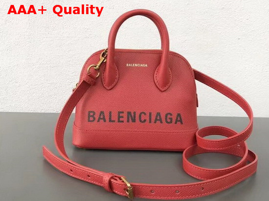 Balenciaga Ville Top Handle XXS Rough Coquelicot Replica