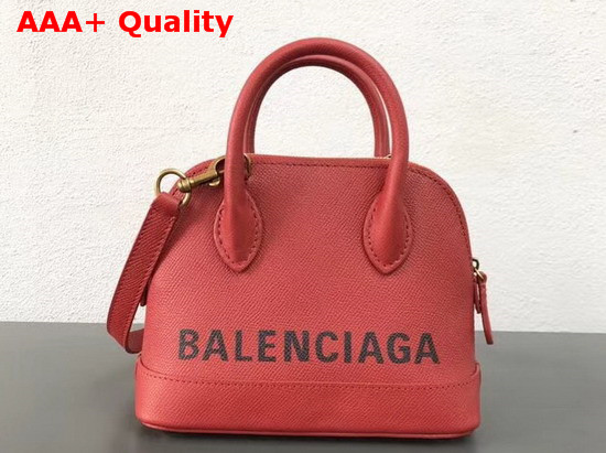 Balenciaga Ville Top Handle XXS Rough Coquelicot Replica