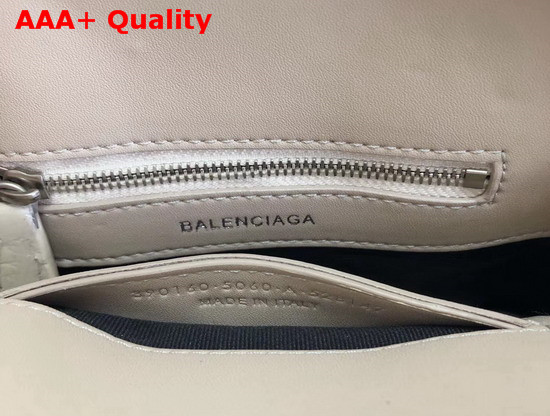 Balenciaga Ville Top Handle XXS White Crocodile Embossed Leather Replica