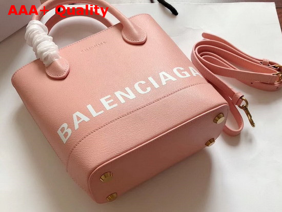 Balenciaga Ville Tote XXS Pink and White Replica