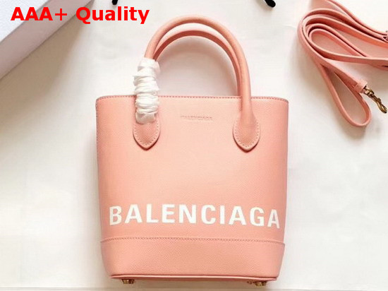 Balenciaga Ville Tote XXS Pink and White Replica