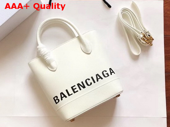 Balenciaga Ville Tote XXS White and Black Replica