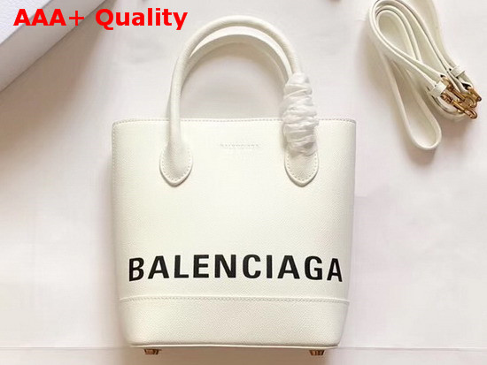 Balenciaga Ville Tote XXS White and Black Replica