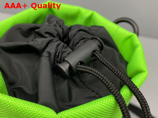 Balenciaga Weekend Bottle Holder in Bright Green Recycled Nylon Replica