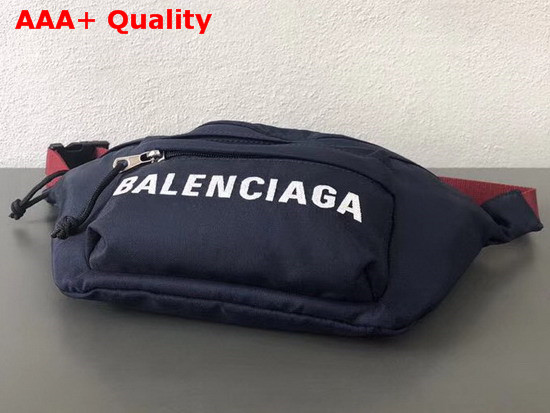 Balenciaga Wheel Belt Pack Navy and Red Nylon Replica