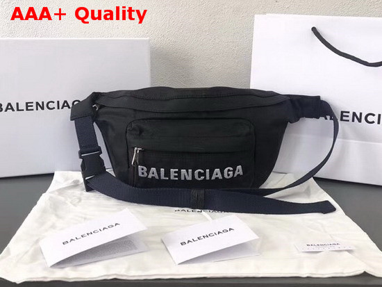 Balenciaga Wheel Belt Pack in Black and Navy Nylon Replica