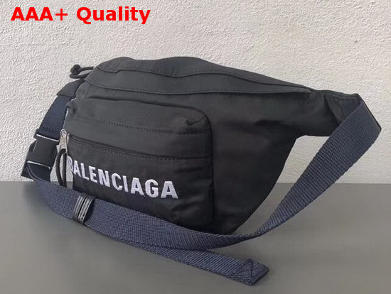 Balenciaga Wheel Belt Pack in Black and Navy Nylon Replica