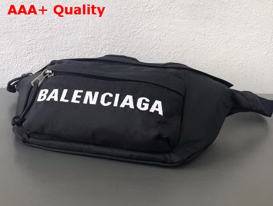 Balenciaga Wheel Belt Pack in Black and Navy Nylon Replica