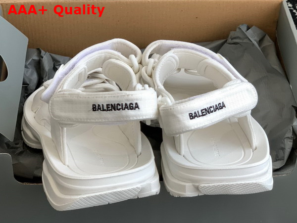 Balenciaga Womens Tourist Sandal in White Technical Material Replica