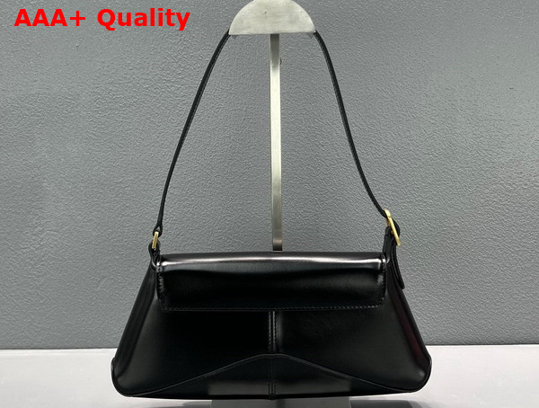 Balenciaga XX Small Flap Bag in Black Box Calfskin with Aged Gold Hardware Replica