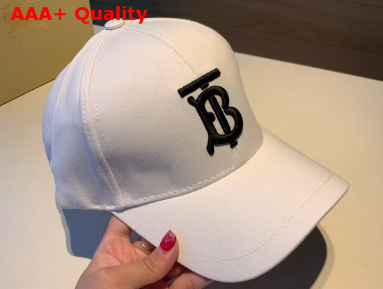 Burberry Monogram Motif Baseball Cap White Cotton Replica