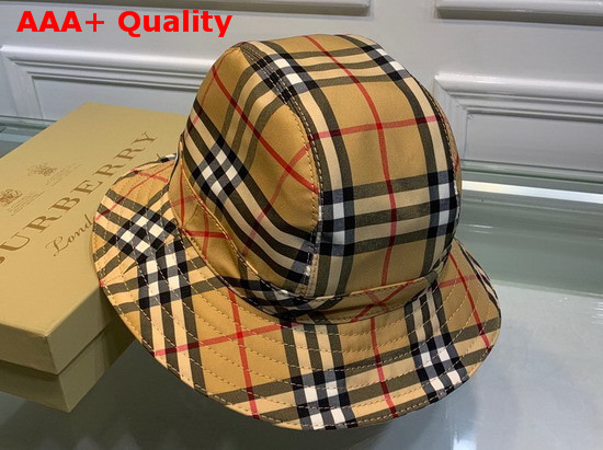 Burberry Vintage Check Bucket Hat Antique Yellow Replica