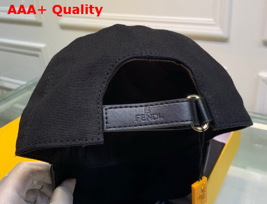 Fendi Baseball Cap Black Cotton Canvas Replica