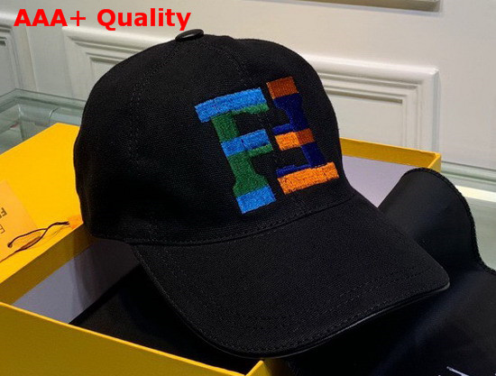 Fendi Baseball Cap Black Cotton Canvas Replica