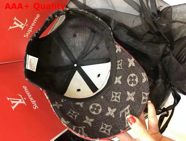 Louis Vuitton Supreme Baseball Hat Monogram Denim Replica