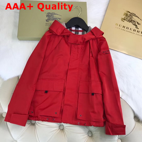 Burberry Boys Hooded Jacket in Red Replica