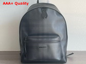 Burberry Charcoal Check and Leather Backpack Replica