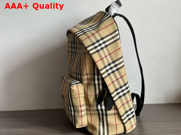 Burberry Check Backpack in Archive Beige Nylon Replica