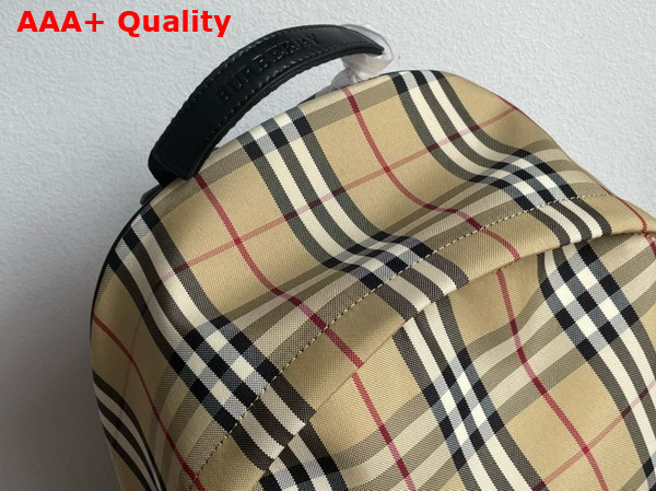 Burberry Check Backpack in Archive Beige Nylon Replica