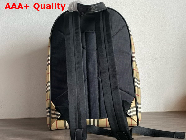 Burberry Check Backpack in Archive Beige Nylon Replica