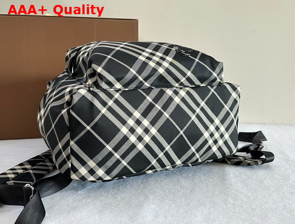 Burberry Check Backpack in Black and Calico Replica