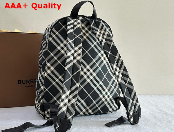 Burberry Check Backpack in Black and Calico Replica